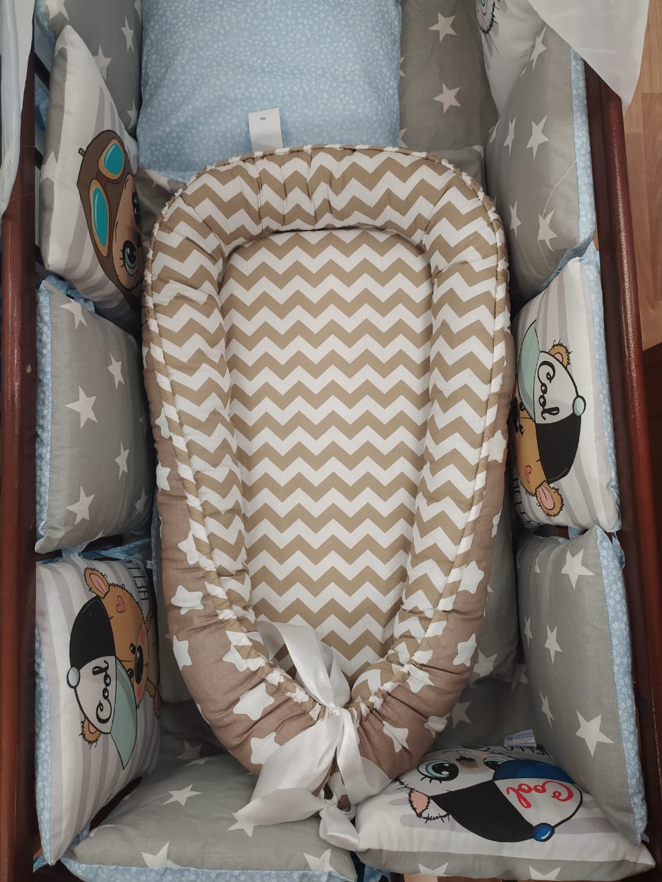 Гнездышко - кокон (бязь + синтепух) стандарт артикул анонс 6527_у5