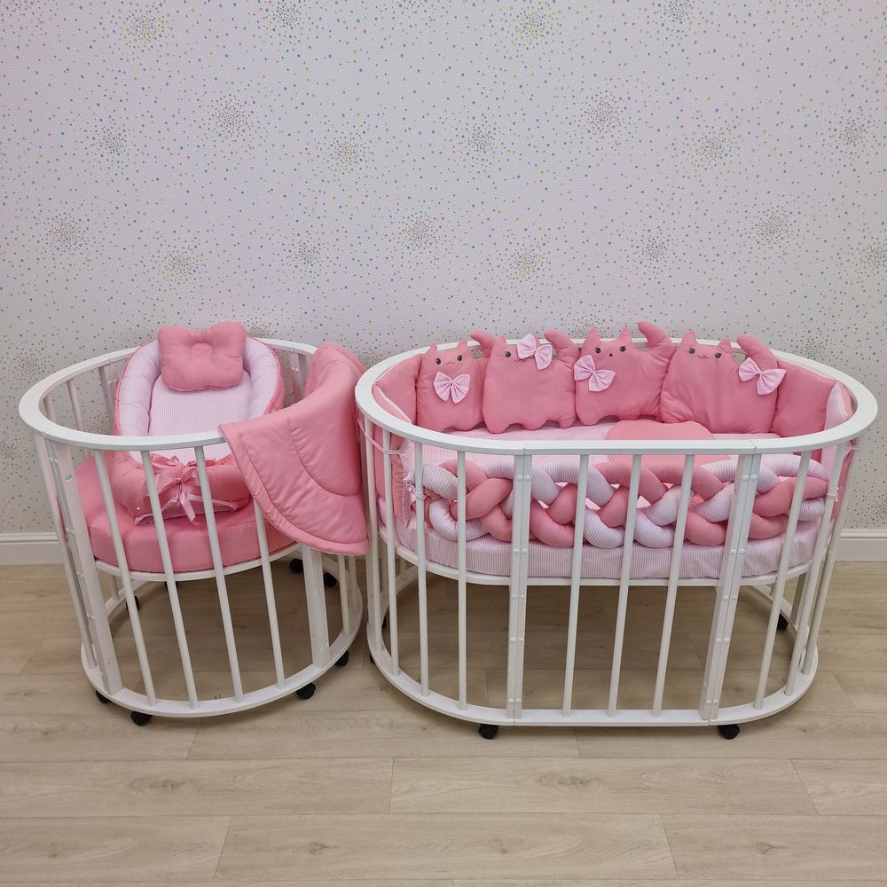 КПБ 18 пр (борт + пододеяльник + 2 одеяла + наволочка + 2 подуш + 2 прост + гнездо (бязь) артикул анонс 1185-О-1бб_02