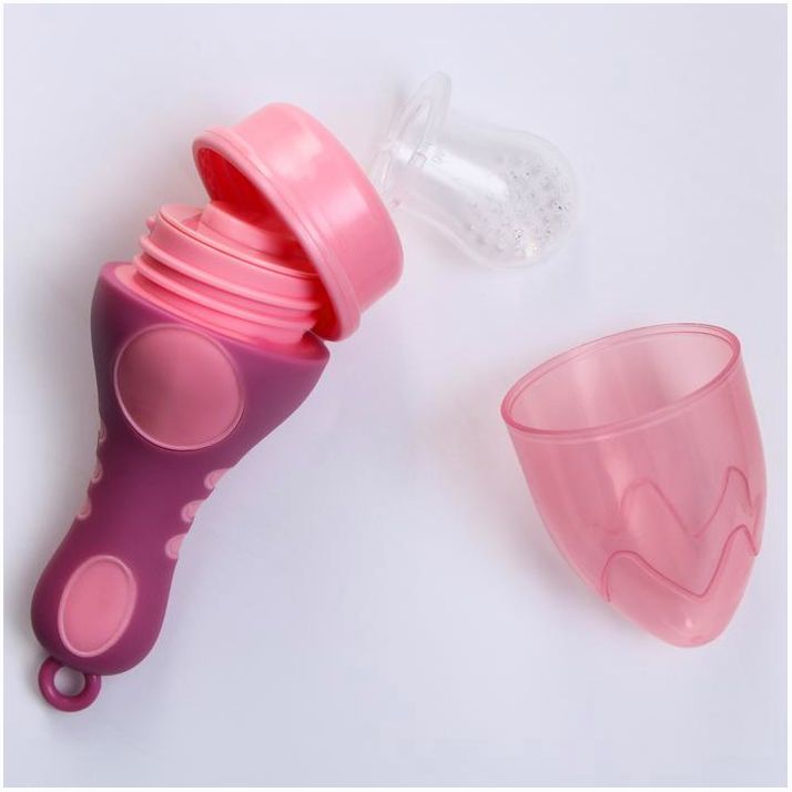 Картинка Изделие для прикорма с силиконовой сеточкой, цвет малиновый (№2593640) от магазина Мир детей Товары для Новорожденных