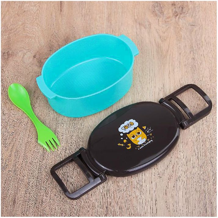 Картинка Ланч-бокс пластиковый овальный «Сова», 420 мл, цвет МИКС (№2563825) от магазина Мир детей Товары для Новорожденных