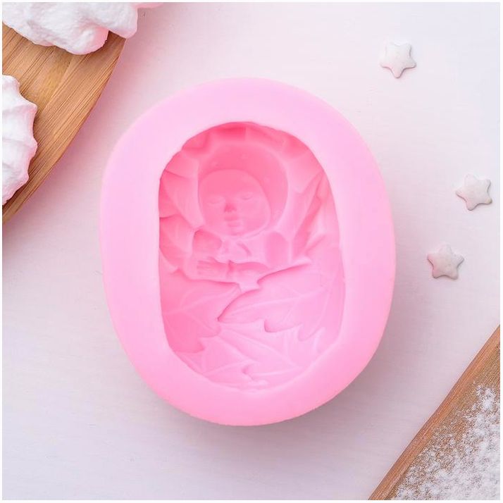 № 2389093 Молд силиконовый «Малыш под лепестками», 8,5?7 см