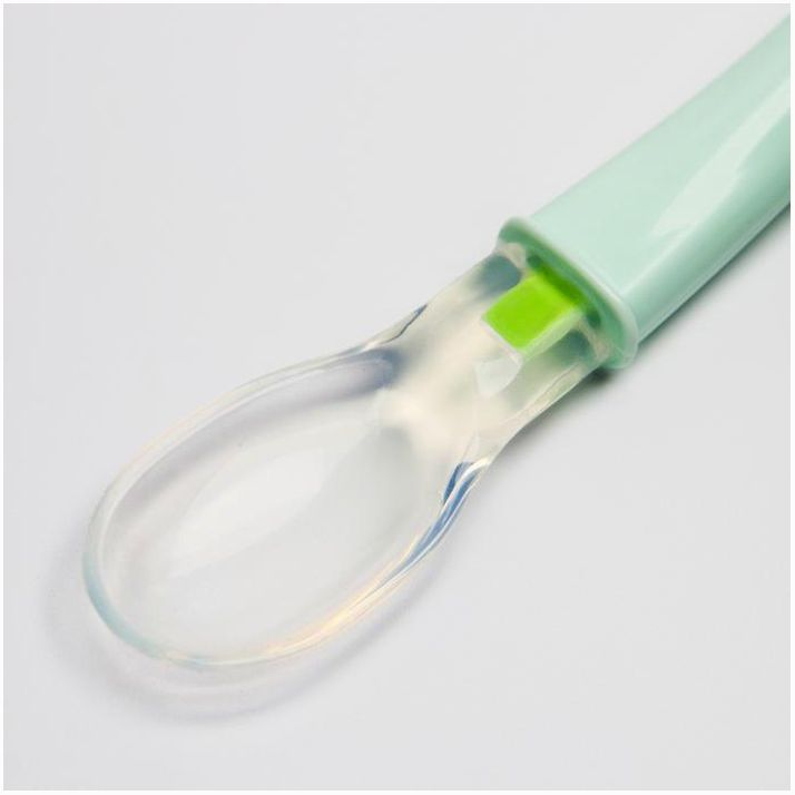 № 1886145 Ложка детская для кормления силиконовая, от 5 мес., цвет МИКС