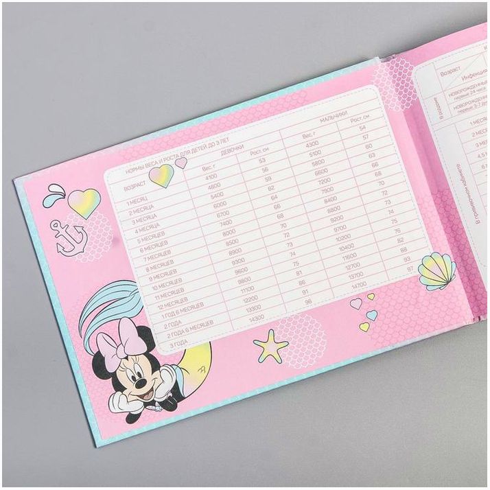 № 4717664 Медицинская карта «История развития ребёнка», Минни Маус, 40 листов