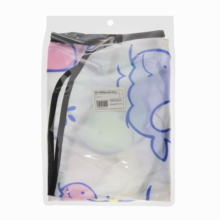 Картинка Накидка-незапинайка "Кит", 61 х 47 см, белый фон (№4589914) от магазина Мир детей Товары для Новорожденных