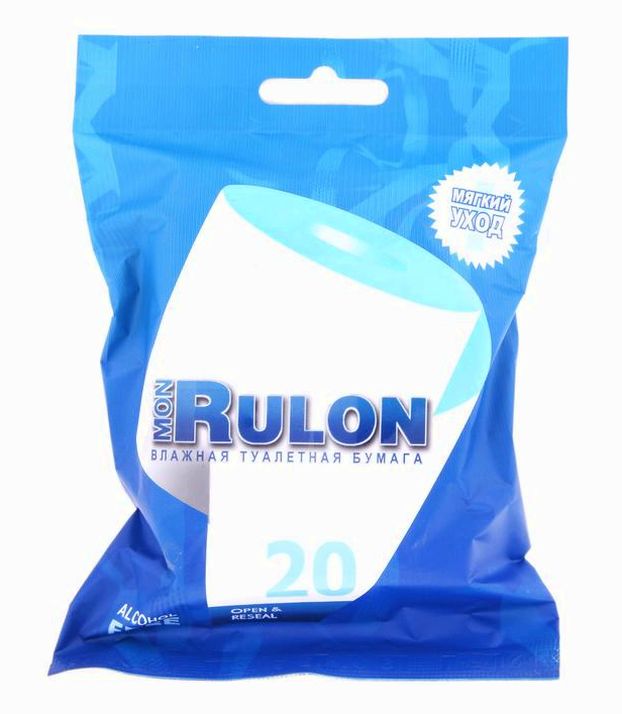 Туалетная бумага влажная MON RULON, 20 шт. артикул анонс 744290