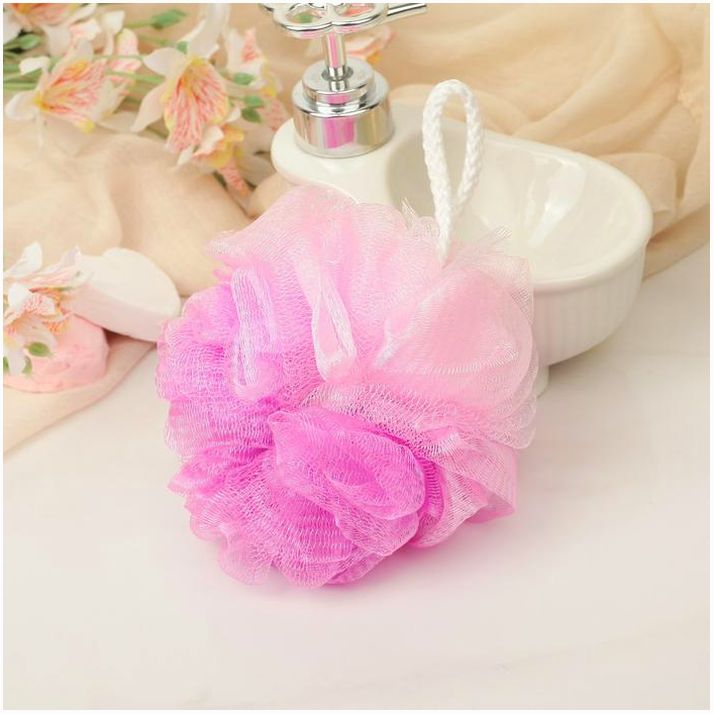 Картинка Мочалка для тела Доляна, двухцветная, 40 гр, цвет МИКС (№3092679) от магазина Мир детей Товары для Новорожденных