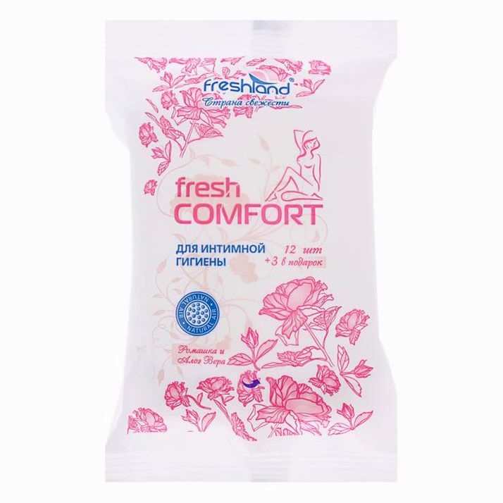 Влажные салфетки, для интимной гигиены, 12+3 шт. артикул анонс 3874651