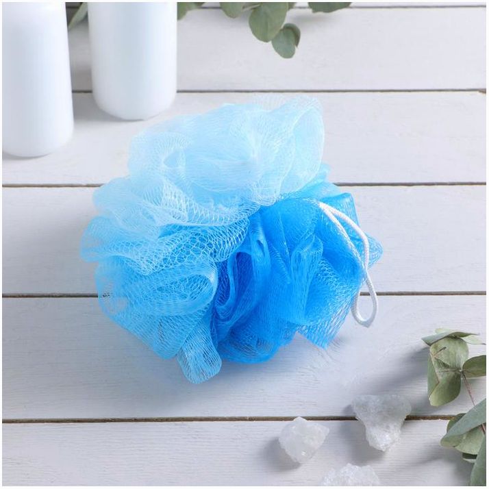 Мочалка для тела Доляна, двухцветная, 40 гр, цвет МИКС артикул анонс 3092679