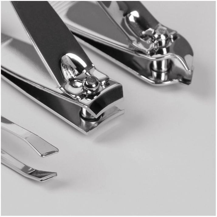 Картинка Набор маникюрный, 6 предметов, в футляре, цвет чёрный (№138008) от магазина Мир детей Товары для Новорожденных