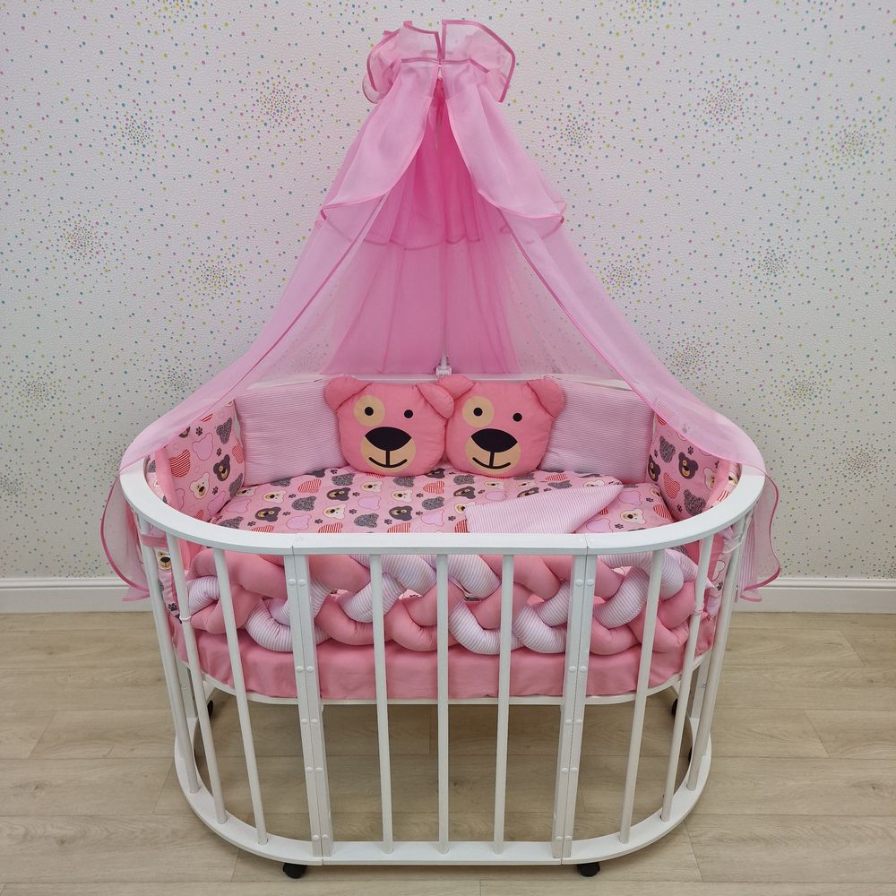 КПБ 15 пр (балдахин + борт + пододеяльник + одеяло + наволочка + подушка + простынь (бязь) артикул анонс 1190-0-1_04