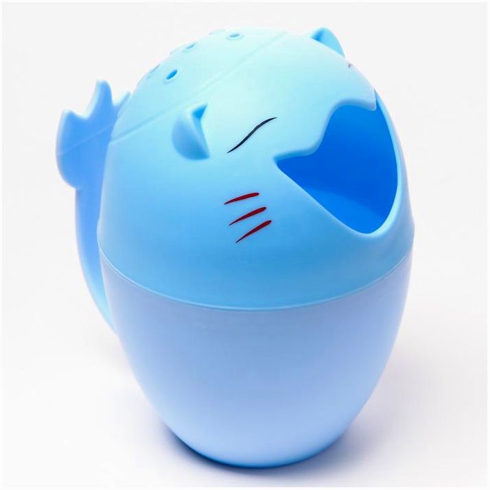 Ковш для купания и мытья головы, детский банный ковшик, хозяйственный «Котик», цвет голубой артикул анонс 7761342