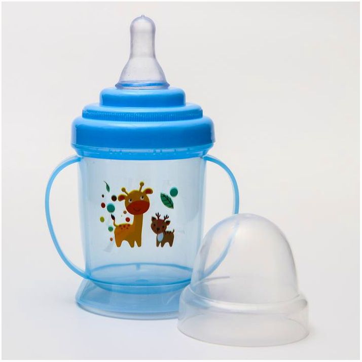 Картинка Набор для кормления: миска, бутылочка, вилка, ложка, цвет МИКС (№4724448) от магазина Мир детей Товары для Новорожденных