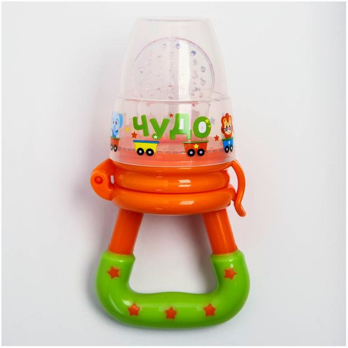 Ниблер «Чудо», с силиконовой сеточкой, цвет оранжевый артикул анонс 2279602