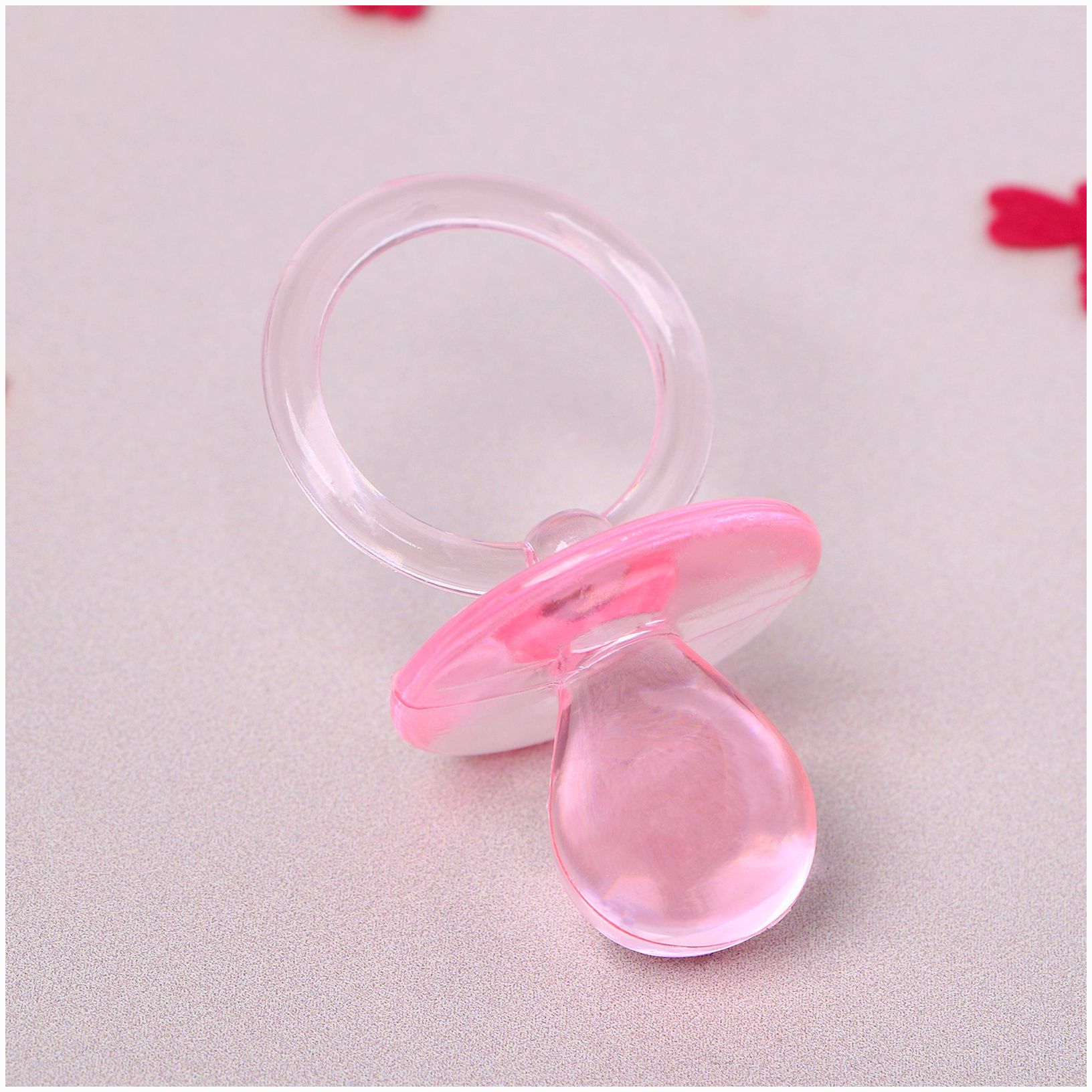 № 9803699 Набор для украшения «Пустышка», 6 см, набор 3 шт., цвет розовый