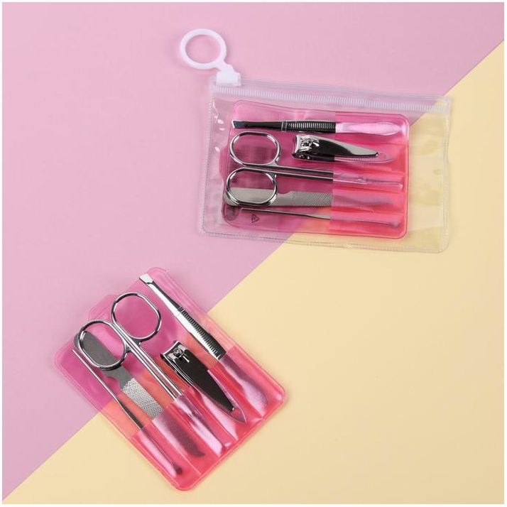 Набор маникюрный, 5 предметов, цвет серебристый артикул анонс 810235