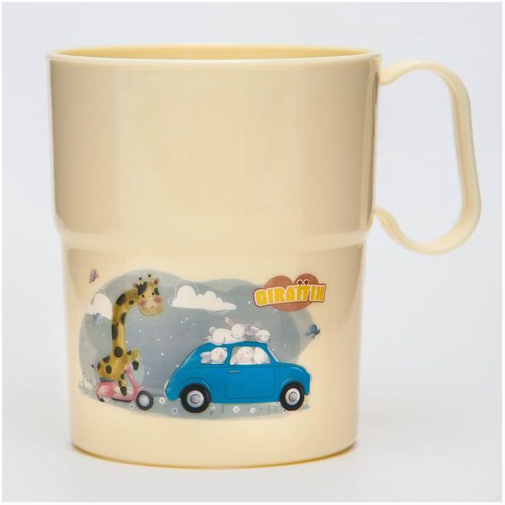 Кружка детская с рисунком Giraffix, 0,3 л., цвет МИКС артикул анонс 7048592