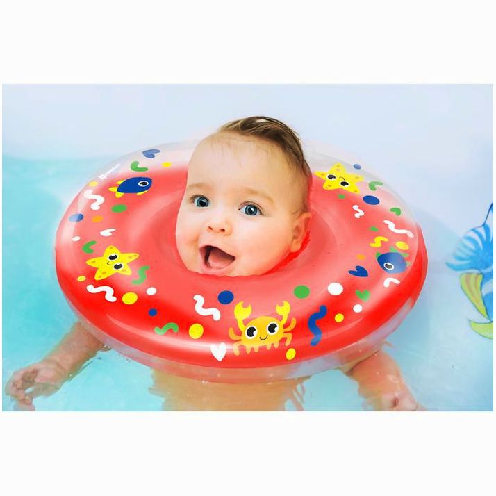 Картинка Круг детский на шею, для купания, «Давай купаться», от 1 мес, двухкамерный, с погремушками (№3876328) от магазина Мир детей Товары для Новорожденных