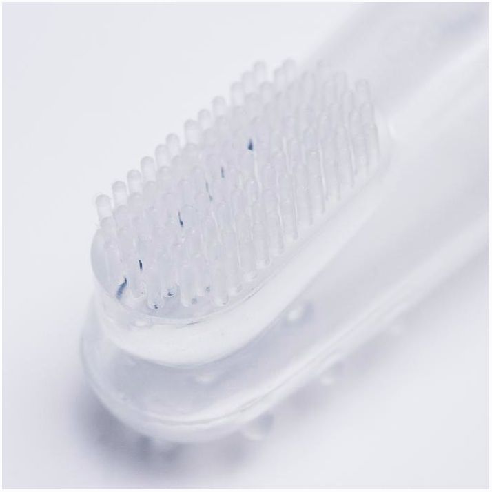 Картинка Зубная щётка детская «Силиконовая на палец», от 4 мес. (№3036287) от магазина Мир детей Товары для Новорожденных