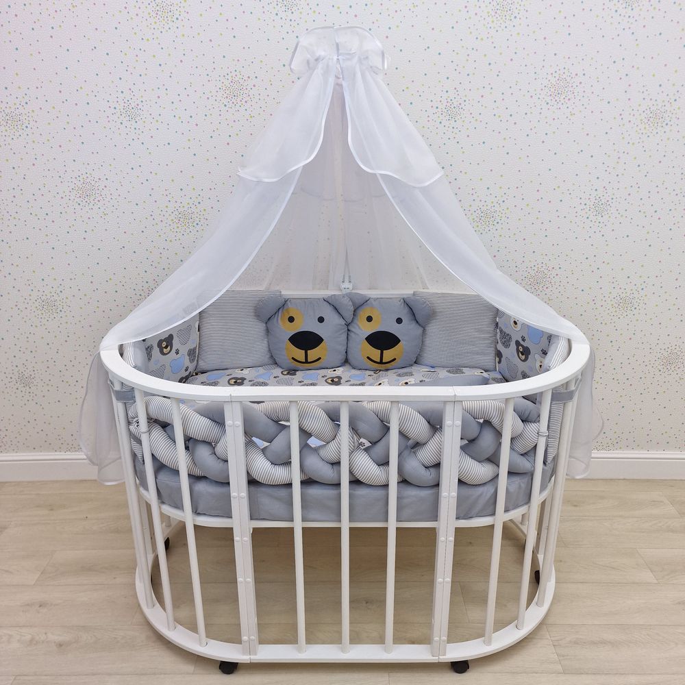 КПБ 15 пр (балдахин + борт + пододеяльник + одеяло + наволочка + подушка + простынь (бязь) артикул анонс 1190-0-1_08