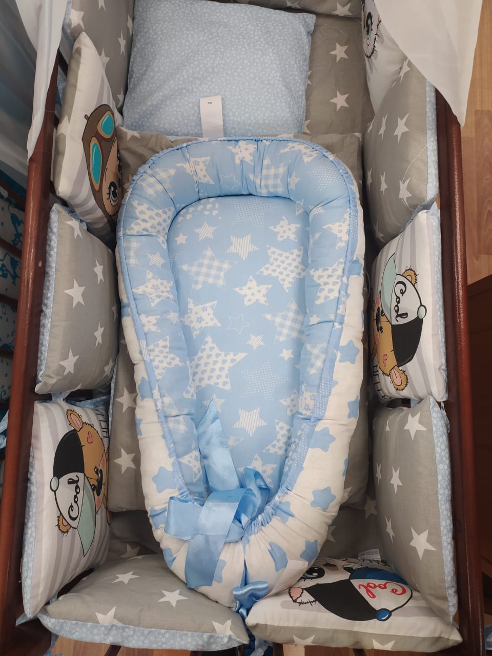 Гнездышко - кокон (бязь + синтепух) стандарт артикул анонс 6527_м2