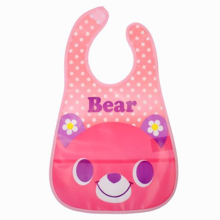 Нагрудник с карманом для девочки, непромокаемый, на липучке, цвета МИКС артикул анонс 1890562