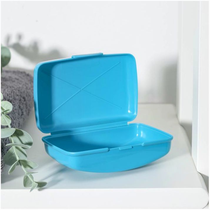 № 1155557 Мыльница дорожная, 10?6,8?4,4 см, цвет МИКС