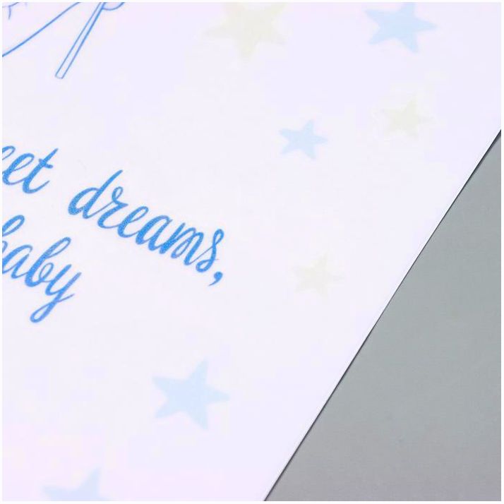 Картинка Наклейка пластик интерьерная цветная "Слонёнок на облаке, ловит звёзды" 25х35 см (№6770314) от магазина Мир детей Товары для Новорожденных