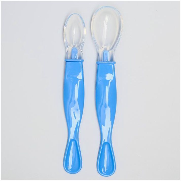 № 1886955 Набор ложек детских силиконовых для кормления, от 5 мес., 2 шт., цвета МИКС