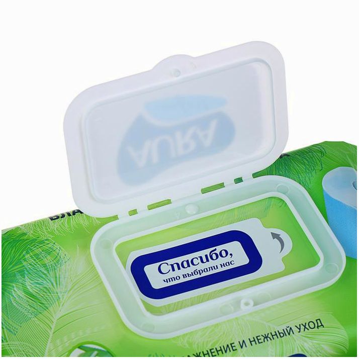 Картинка Влажная туалетная бумага AURA ULTRA COMFORT с крышкой, цвет микс,  50 шт (№3573177) от магазина Мир детей Товары для Новорожденных