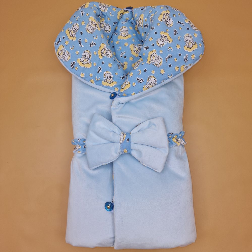 Конверт - одеяло трансформер на пуговицах ассорти (плюш/кулирка) артикул анонс 7503-0-1_11