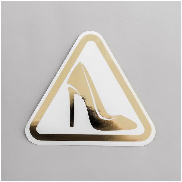 Золотая наклейка на авто «Леди» артикул анонс 4609269