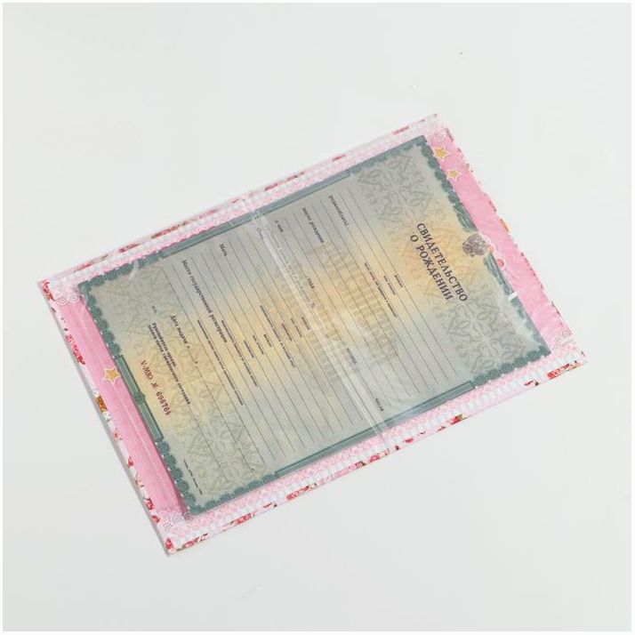 Картинка Папка для свидетельства о рождении девочки «Наша радость», А5 (№1748873) от магазина Мир детей Товары для Новорожденных