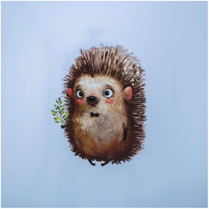 № 1361308 Нагрудник для кормления пластиковый с карманом, цвет голубой, МИКС