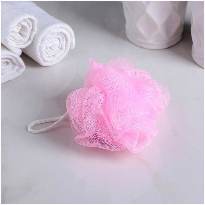 Мочалка для тела Доляна «Шар», 15 гр, цвет МИКС артикул анонс 577607