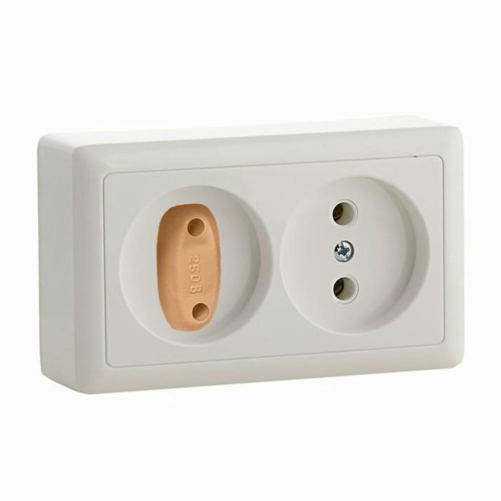 Картинка Заглушка для электрических розеток (комплект 6 шт), цвет бежевый (№4050380) от магазина Мир детей Товары для Новорожденных