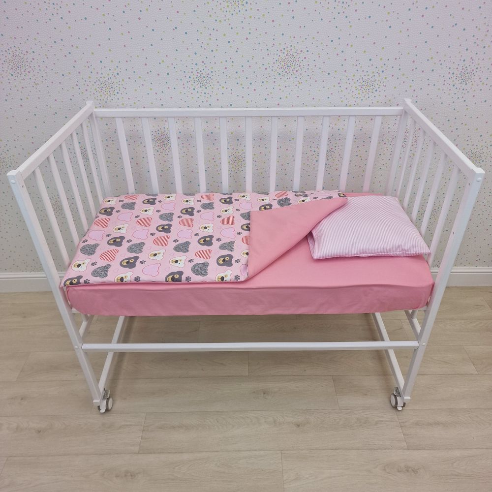 Картинка КПБ 5 пр. (пододеяльник + одеяло + подушка + простыня + наволочка (отделка, бязь+синтепон) (№1119-4-1) цвета в ассортименте от магазина Мир детей Товары для Новорожденных