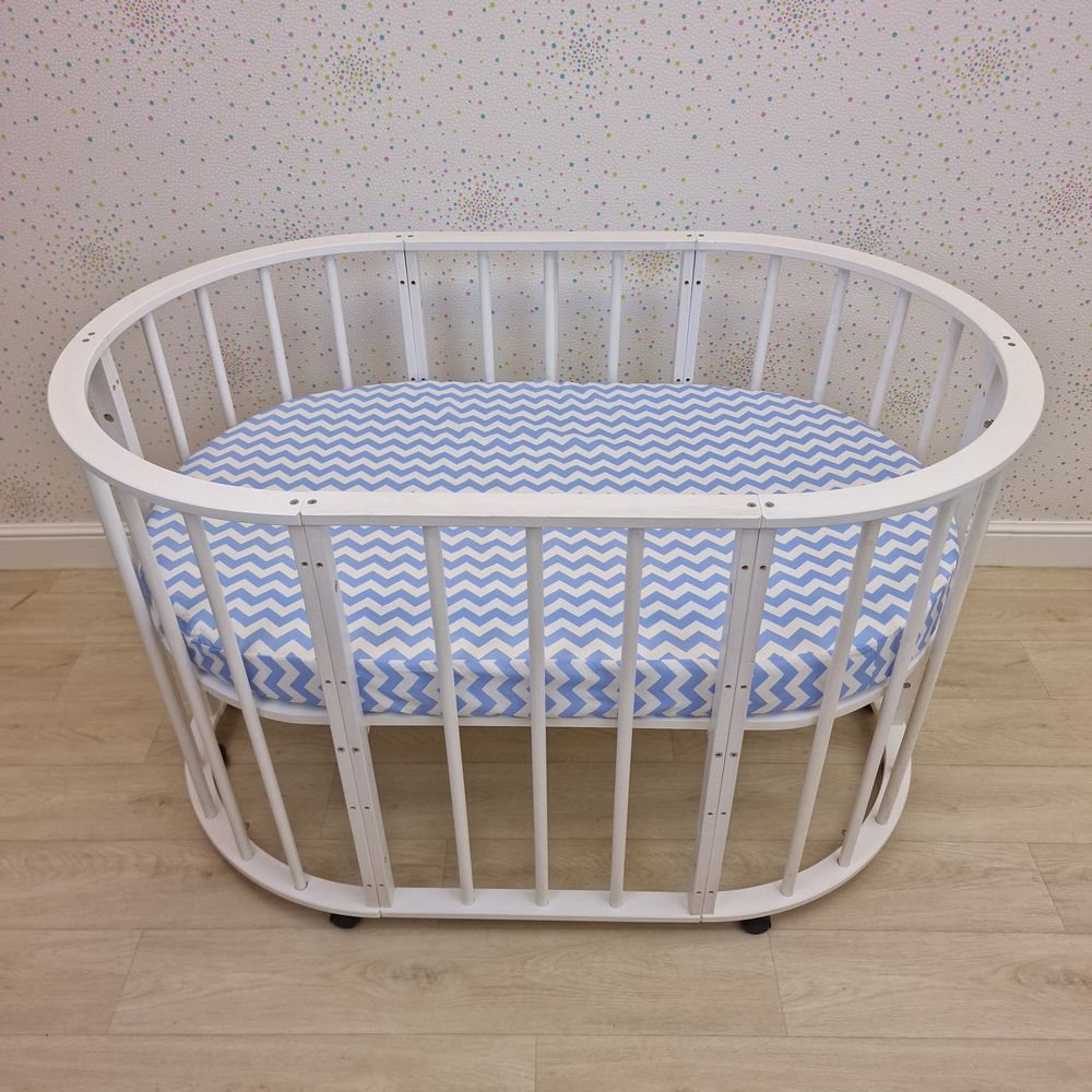 Простыня на резинке на овальную кровать (бязь) артикул анонс 257_16