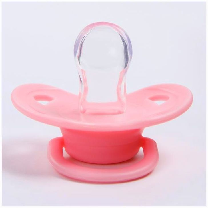 Картинка Пустышка классическая, с колпачком и держателем, в контейнере, от 0 мес., цвет розовый (№4482634) от магазина Мир детей Товары для Новорожденных