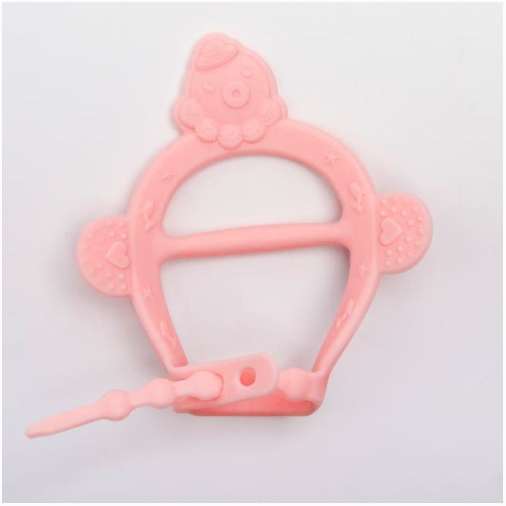 № 4350293 Прорезыватель силиконовый «На ручку», с застежкой, цвет МИКС