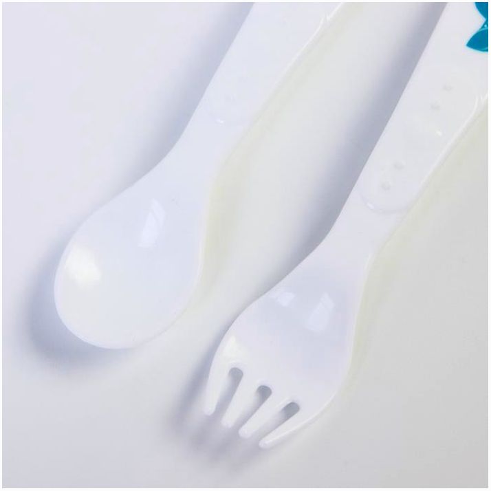 Картинка Набор для кормления: ложка и вилка «Для Малыша», от 5 мес., белый МИКС (№4839929) от магазина Мир детей Товары для Новорожденных