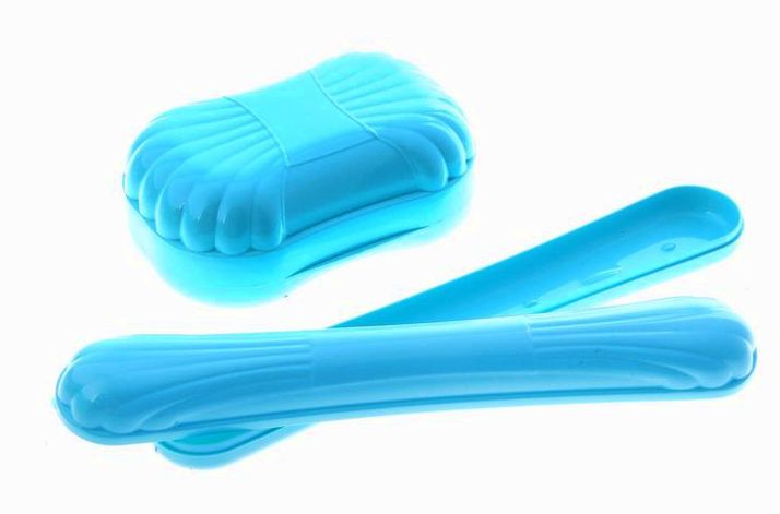 Набор «Дорожный», 2 предмета: мыльница, футляр для зубной щетки, цвета МИКС артикул анонс 696645