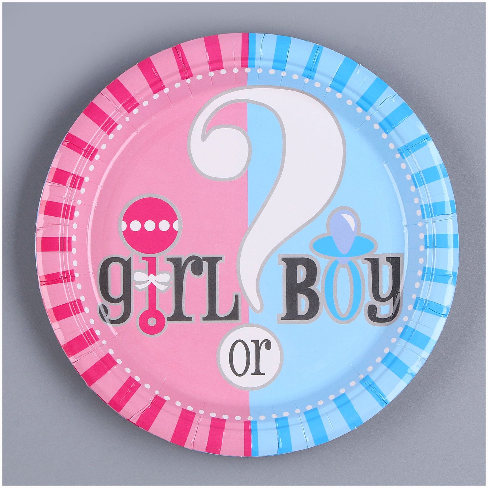 Тарелка бумажная «Гендер-пати», набор 6 шт. артикул анонс 9803689