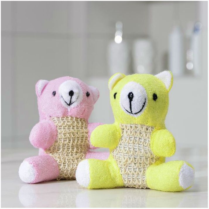 Картинка Мочалка для тела детская Доляна «Мишутка», сизаль, цвет МИКС (№6979636) от магазина Мир детей Товары для Новорожденных