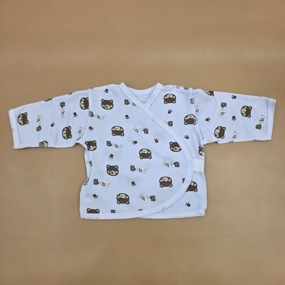 Распашонка №5 (футер, кнопки сбоку, длинный рукав, швы наружу) артикул анонс 15117-62МД