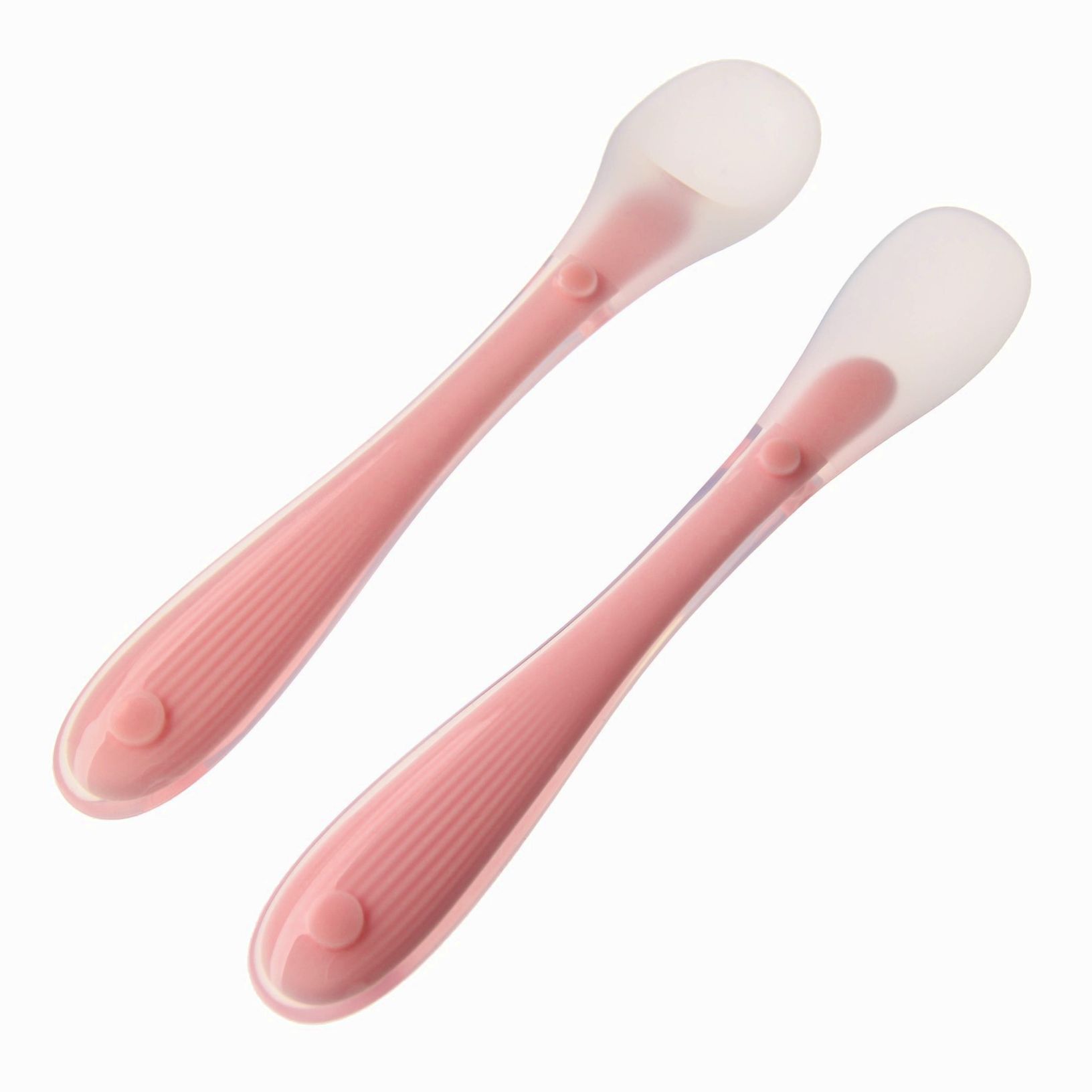 Картинка Набор силиконовых ложек для кормления, 2 шт., цвет розовый (№9037713) от магазина Мир детей Товары для Новорожденных