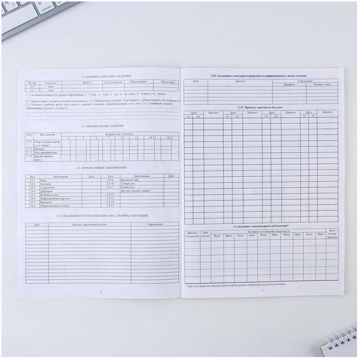 Картинка Медицинская карта, формат А4, 16 листов. Форма № 026/у-2000 «Голубой» (№9655888) от магазина Мир детей Товары для Новорожденных