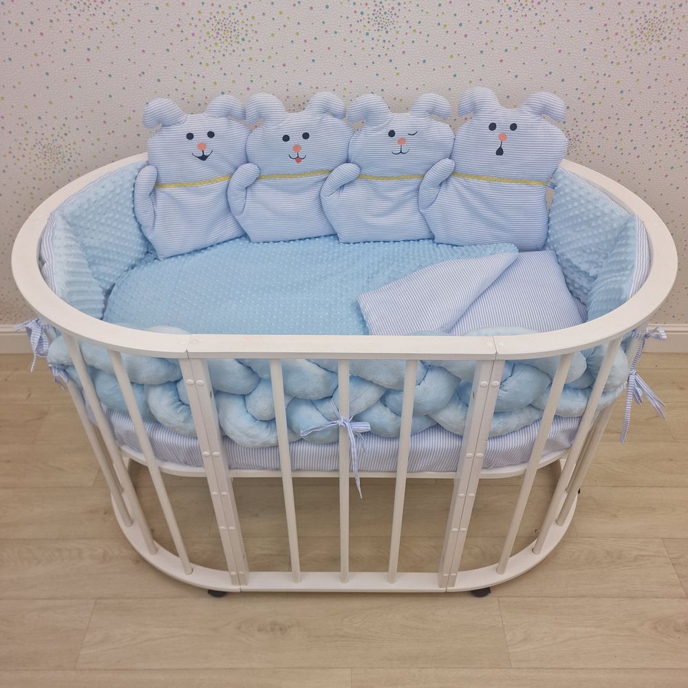 № 1179-0-1бб КПБ 16 пр (борт + пододеяльник + одеяло + наволочка + подушка + простынь (плюш/бязь)