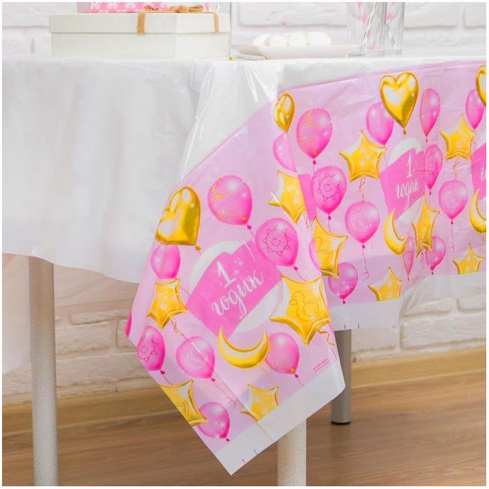 № 3544744 Скатерть «1 годик», малышка, 180х137 см