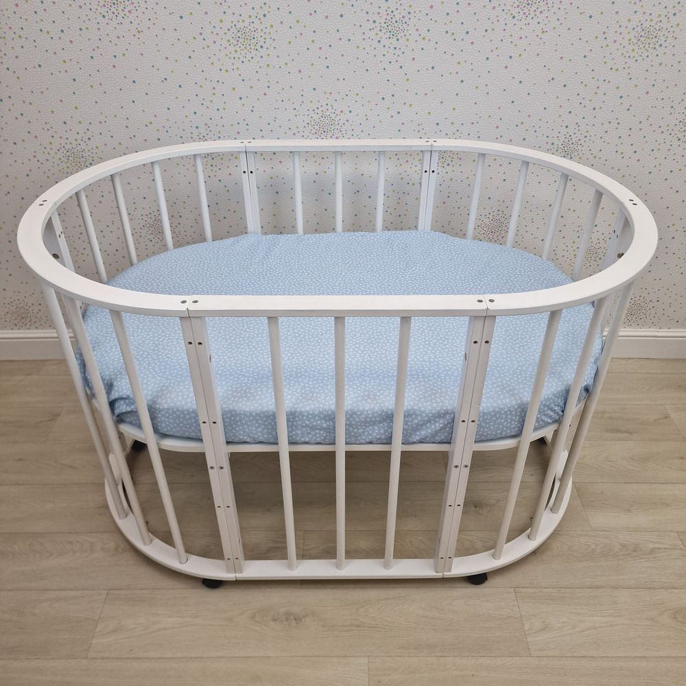 Простыня на резинке на овальную кровать (бязь) артикул анонс 257_23