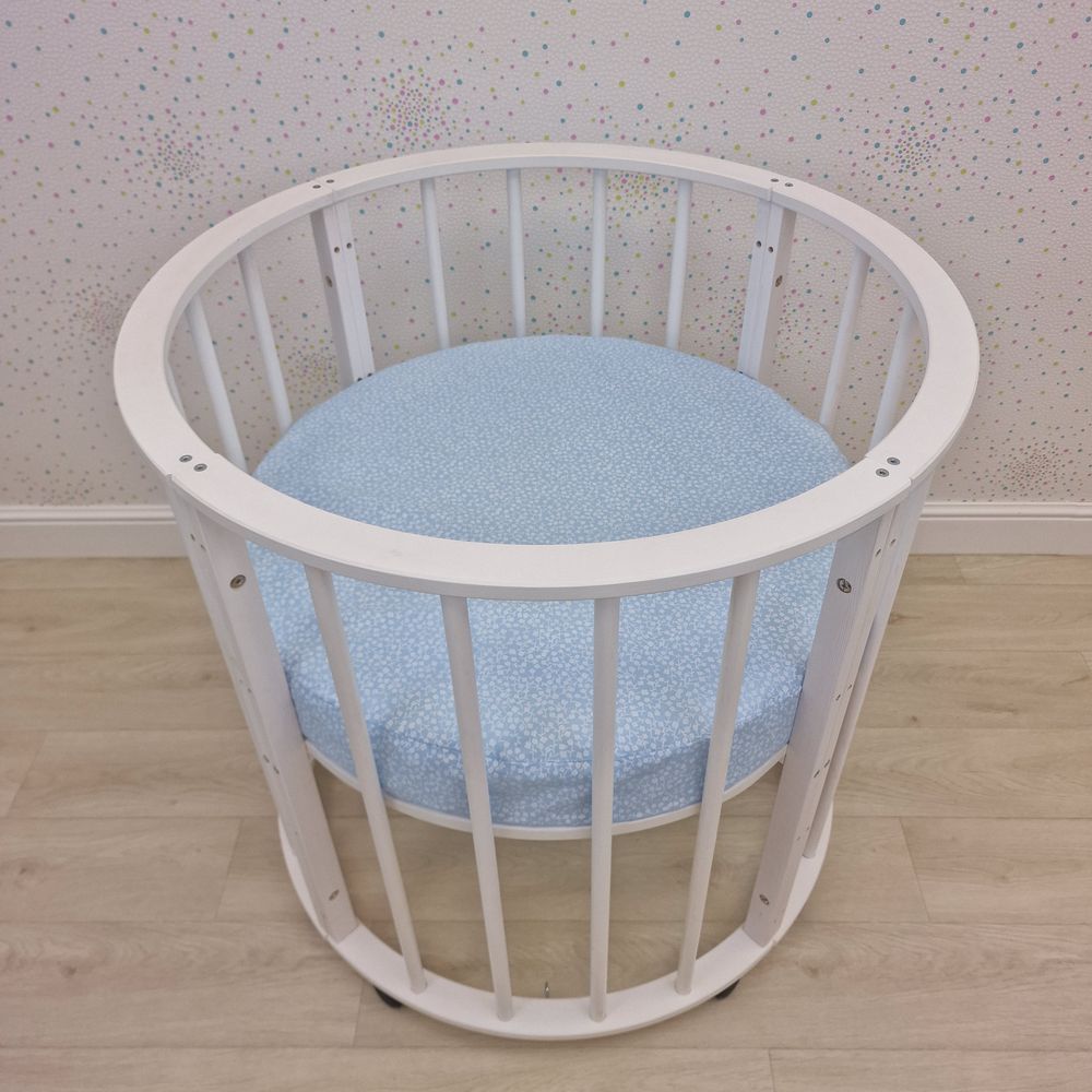 Простыня на резинке на круглую кровать (бязь) артикул анонс 255_21